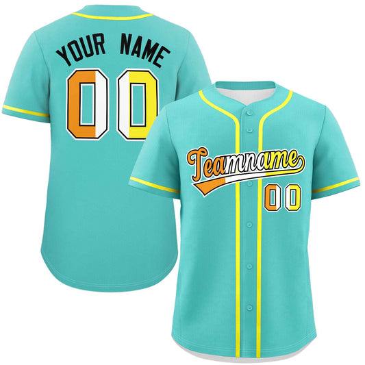 Custom Aqua Maverique For Pride Month Classic Style Authentic Baseball Jersey