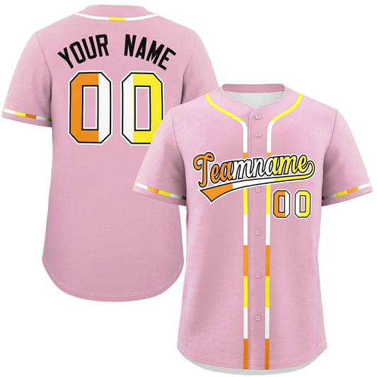 Custom Light Pink Maverique For Pride Month Classic Style Authentic Baseball Jersey