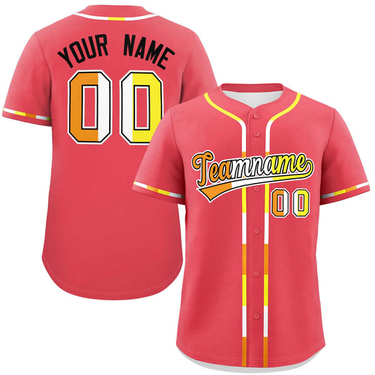 Custom Light Red Maverique For Pride Month Classic Style Authentic Baseball Jersey