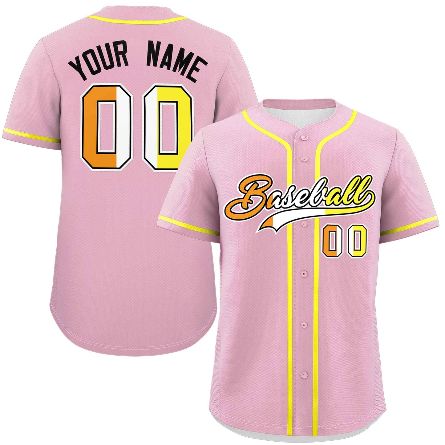 Custom Light Pink Maverique For Pride Month Classic Style Authentic Baseball Jersey