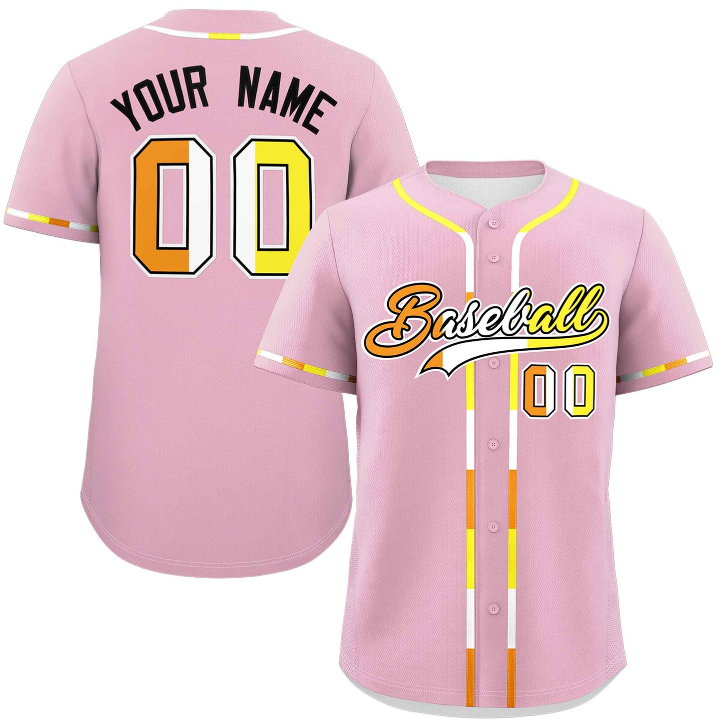 Custom Light Pink Maverique For Pride Month Classic Style Authentic Baseball Jersey