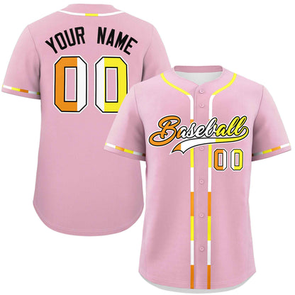 Custom Light Pink Maverique For Pride Month Classic Style Authentic Baseball Jersey