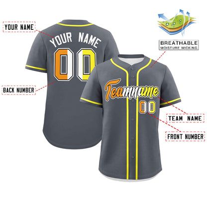 Custom Dark Gray Maverique For Pride Month Classic Style Authentic Baseball Jersey