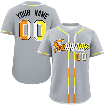 Custom Light Gray Maverique For Pride Month Classic Style Authentic Baseball Jersey