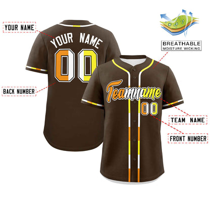 Custom Brown Maverique For Pride Month Classic Style Authentic Baseball Jersey