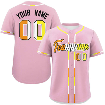 Custom Light Pink Maverique For Pride Month Classic Style Authentic Baseball Jersey