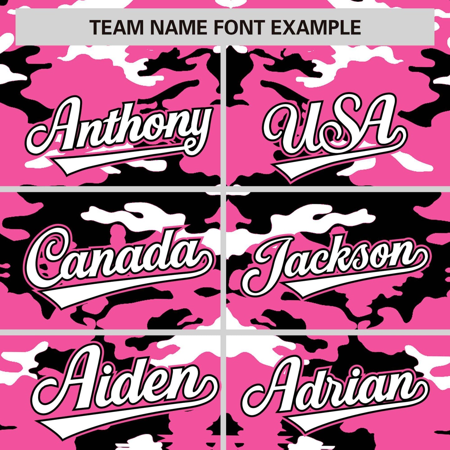 Custom Pink White-Black Personalized Camo Design Authentic Baseball Jersey