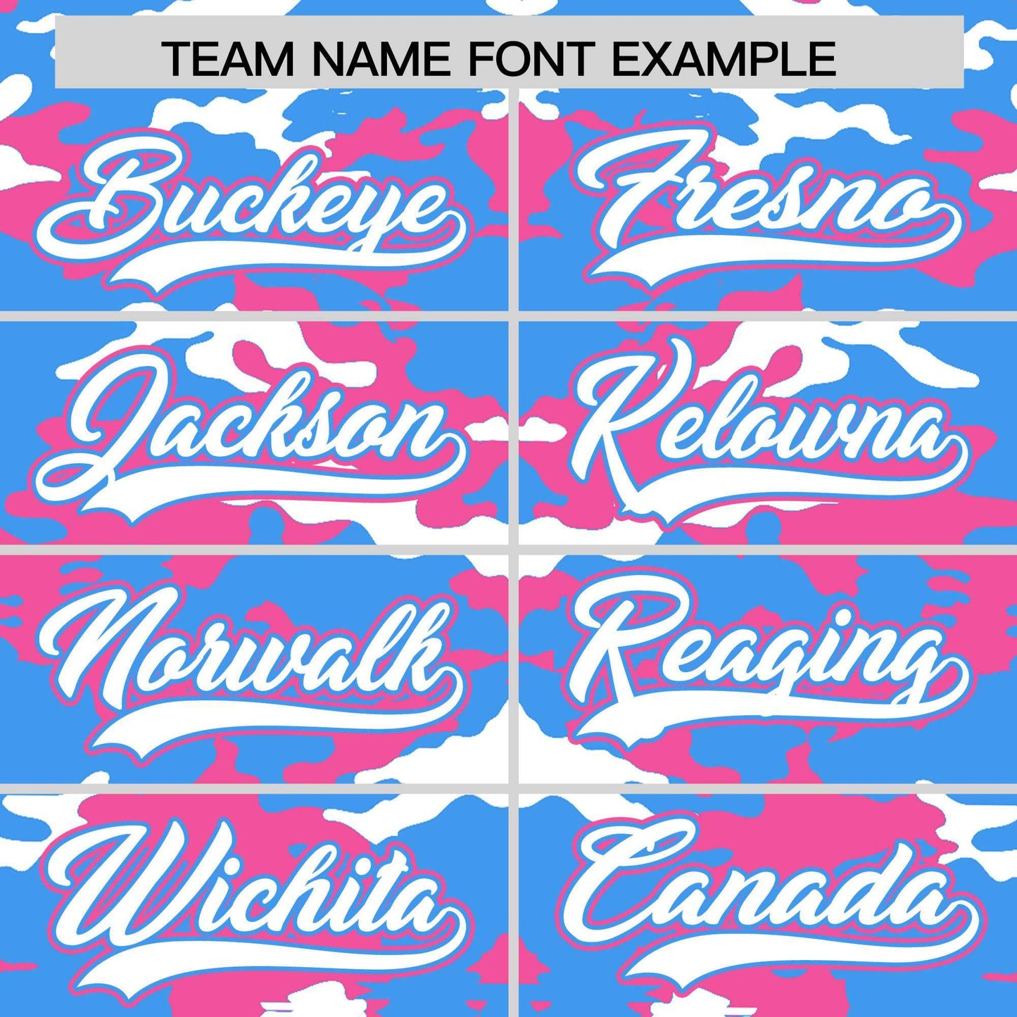 Custom Powder Blue Pink-White Personalized Camo Design Authentic Baseball Jersey