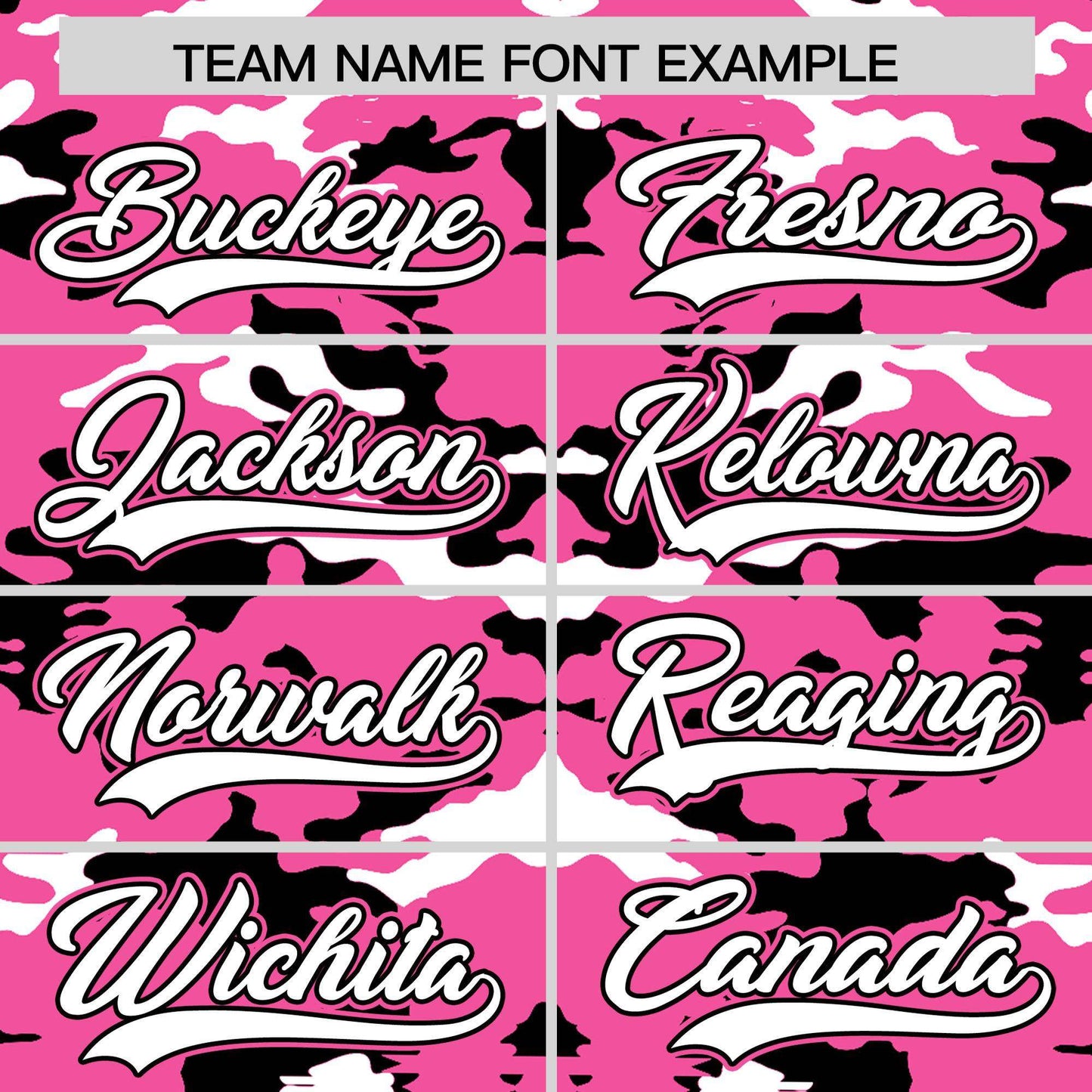 Custom Pink White-Black Personalized Camo Design Authentic Baseball Jersey