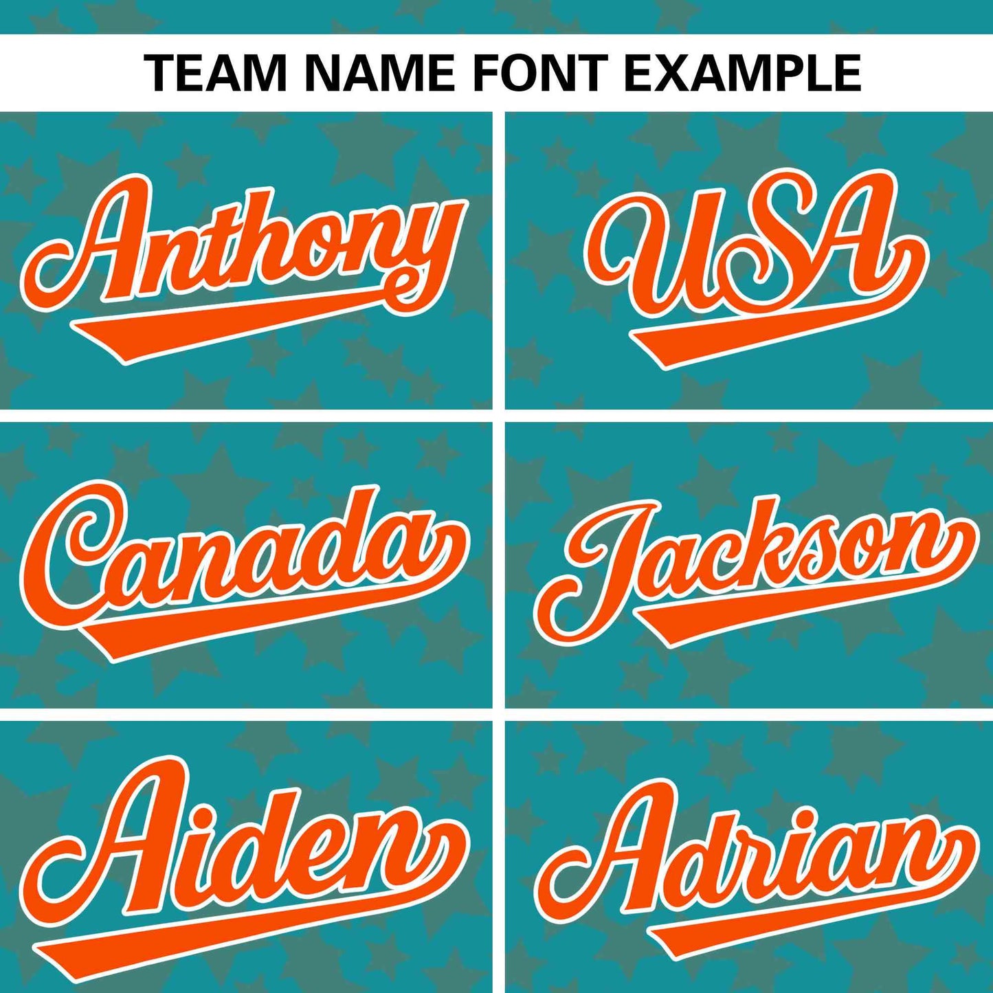 Custom Aqua Orange Personalized Star Graffiti Pattern Authentic Baseball Jersey