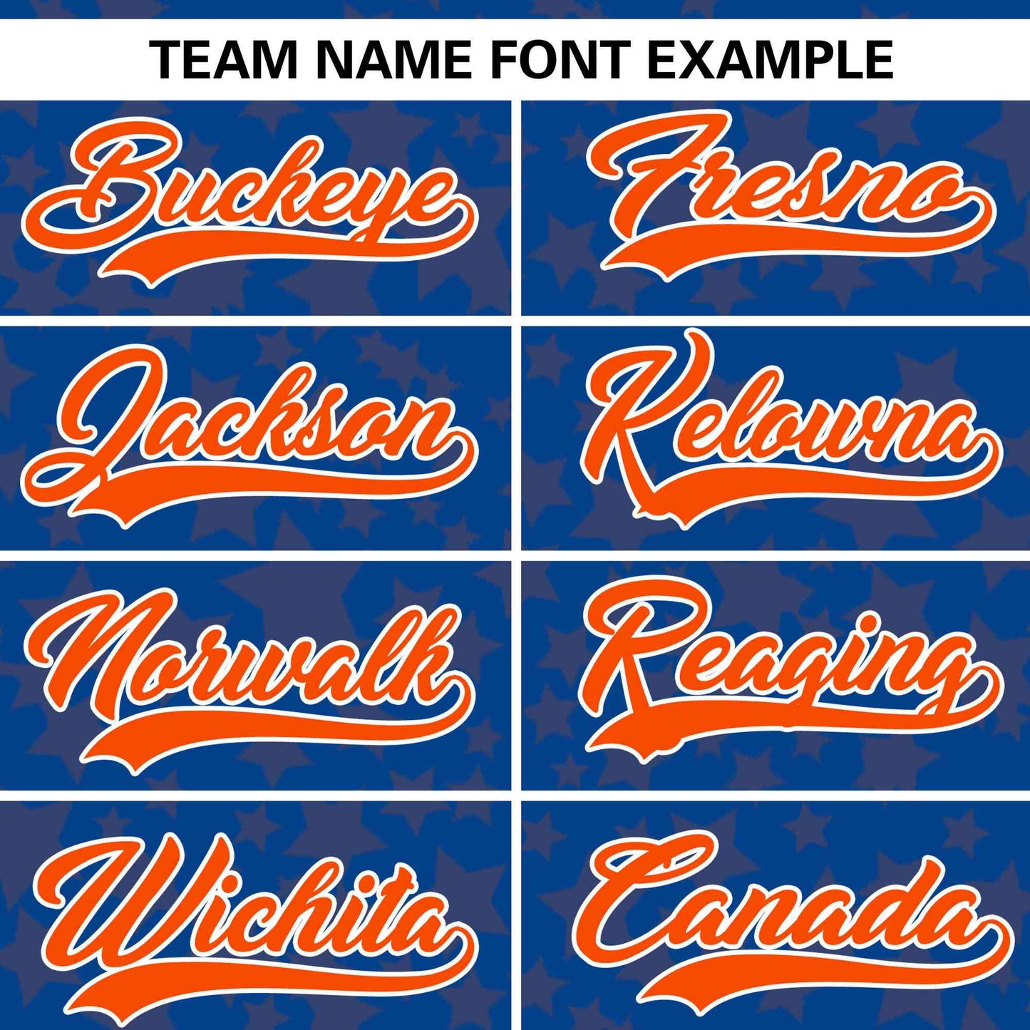 Custom Royal Orange Personalized Star Graffiti Pattern Authentic Baseball Jersey