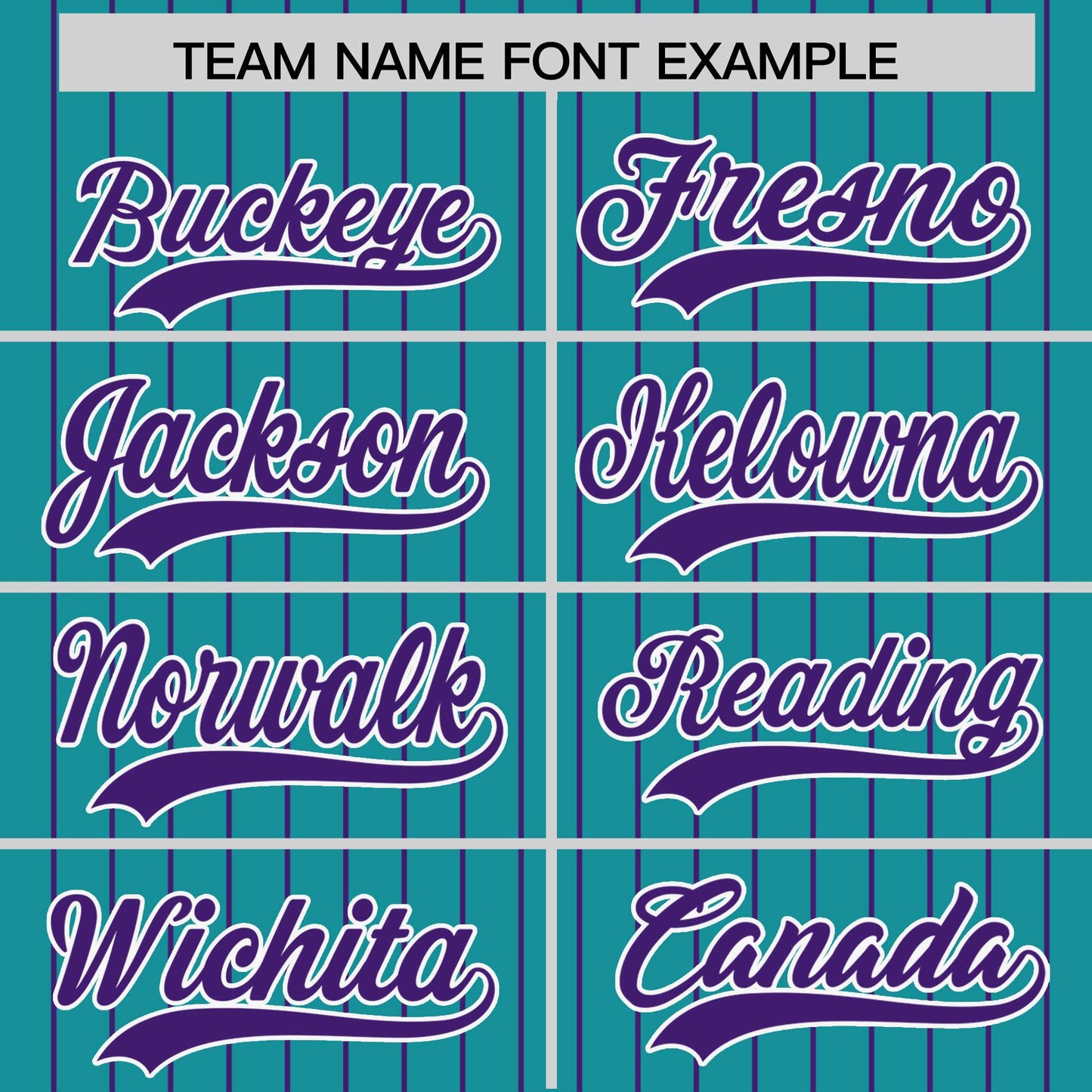 Custom Teal Purple Pinstripe Personalized Two-Tone Authentic Baseball Jersey