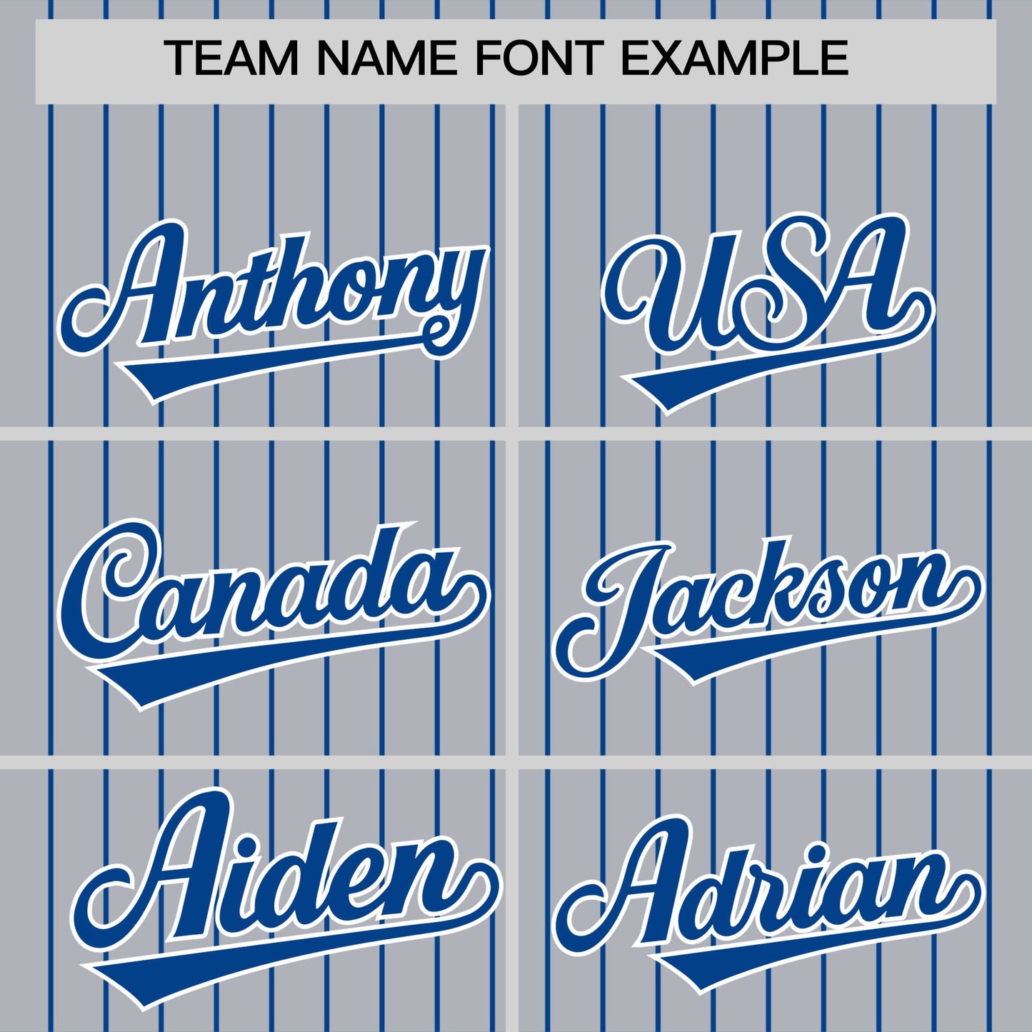 Custom Gray Royal Pinstripe Personalized Two-Tone Authentic Baseball Jersey