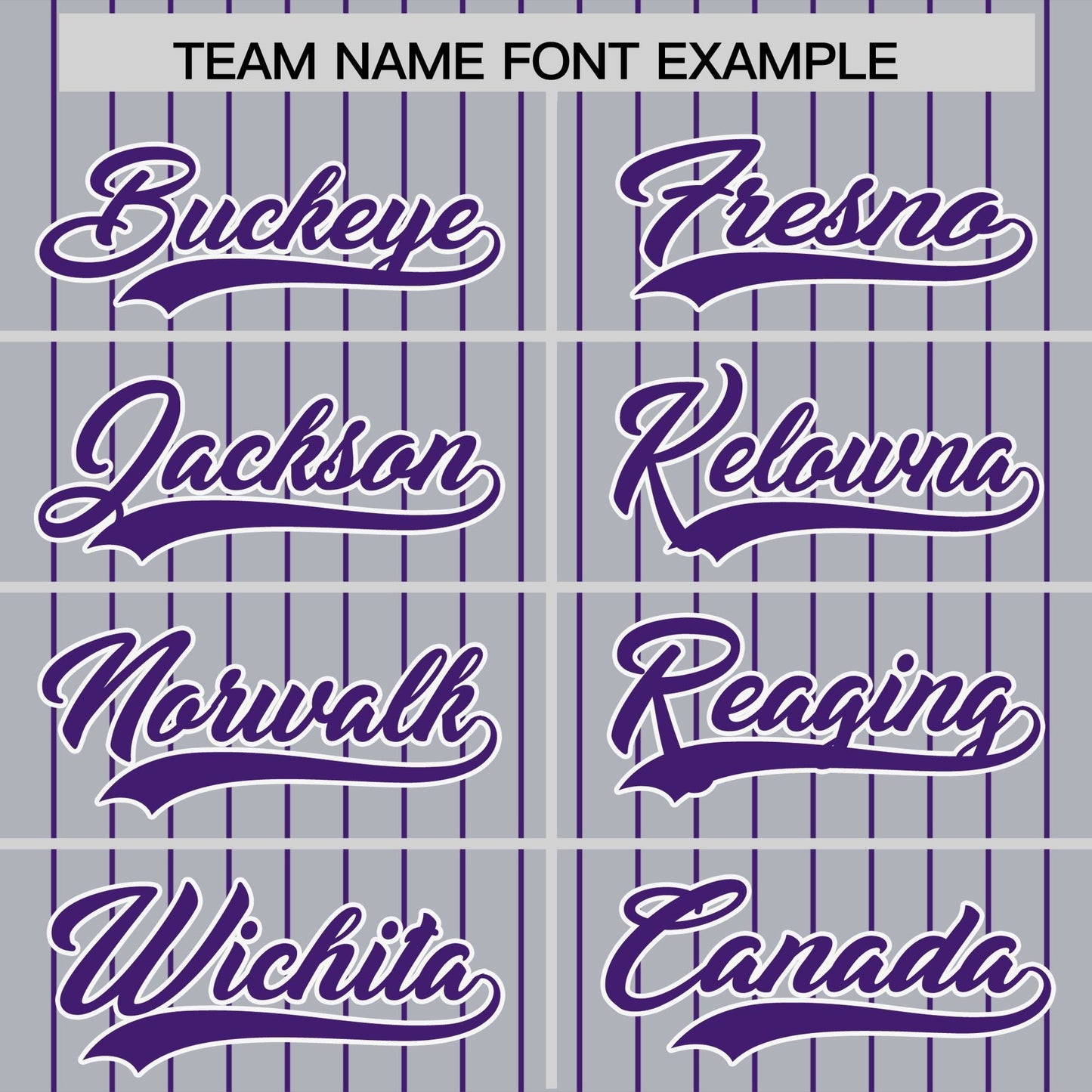 Custom Gray Purple Pinstripe Personalized Two-Tone Authentic Baseball Jersey