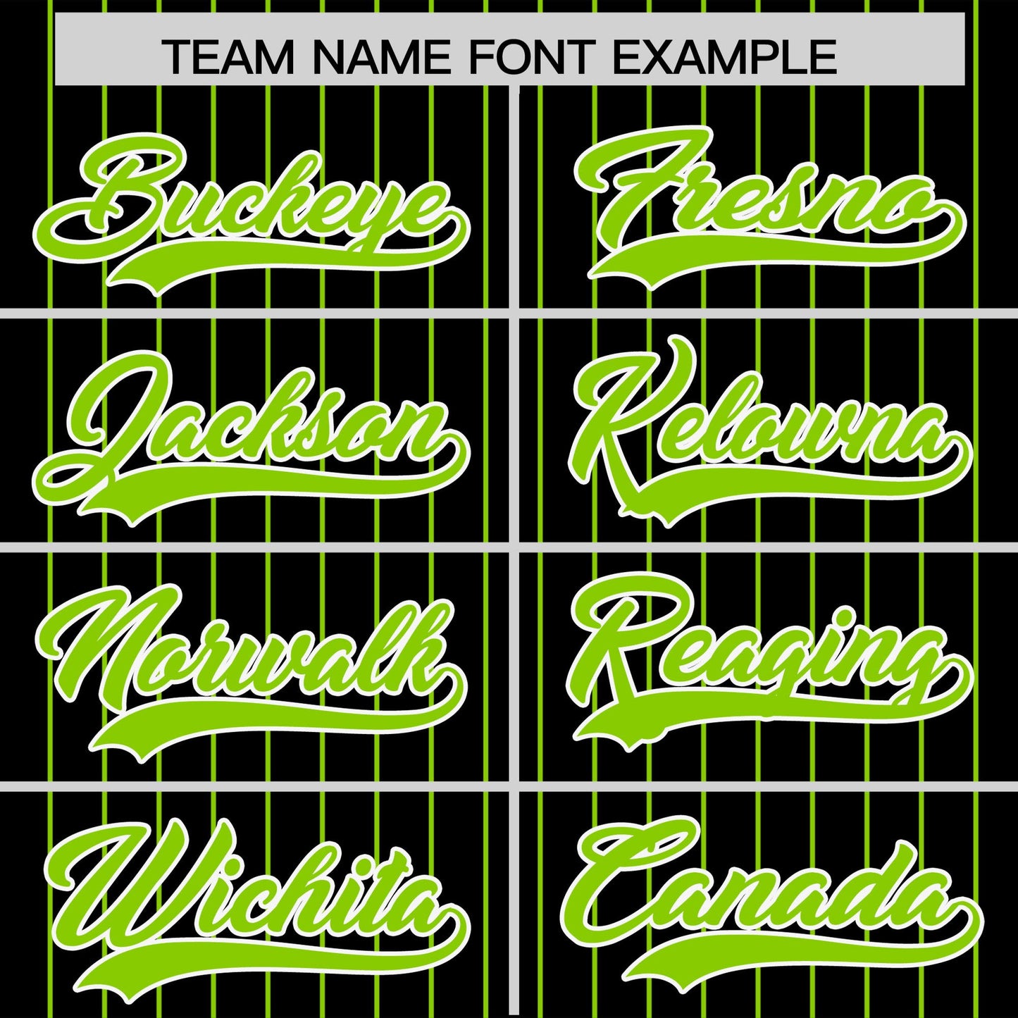 Custom Black Neon Green Pinstripe Personalized Two-Tone Authentic Baseball Jersey