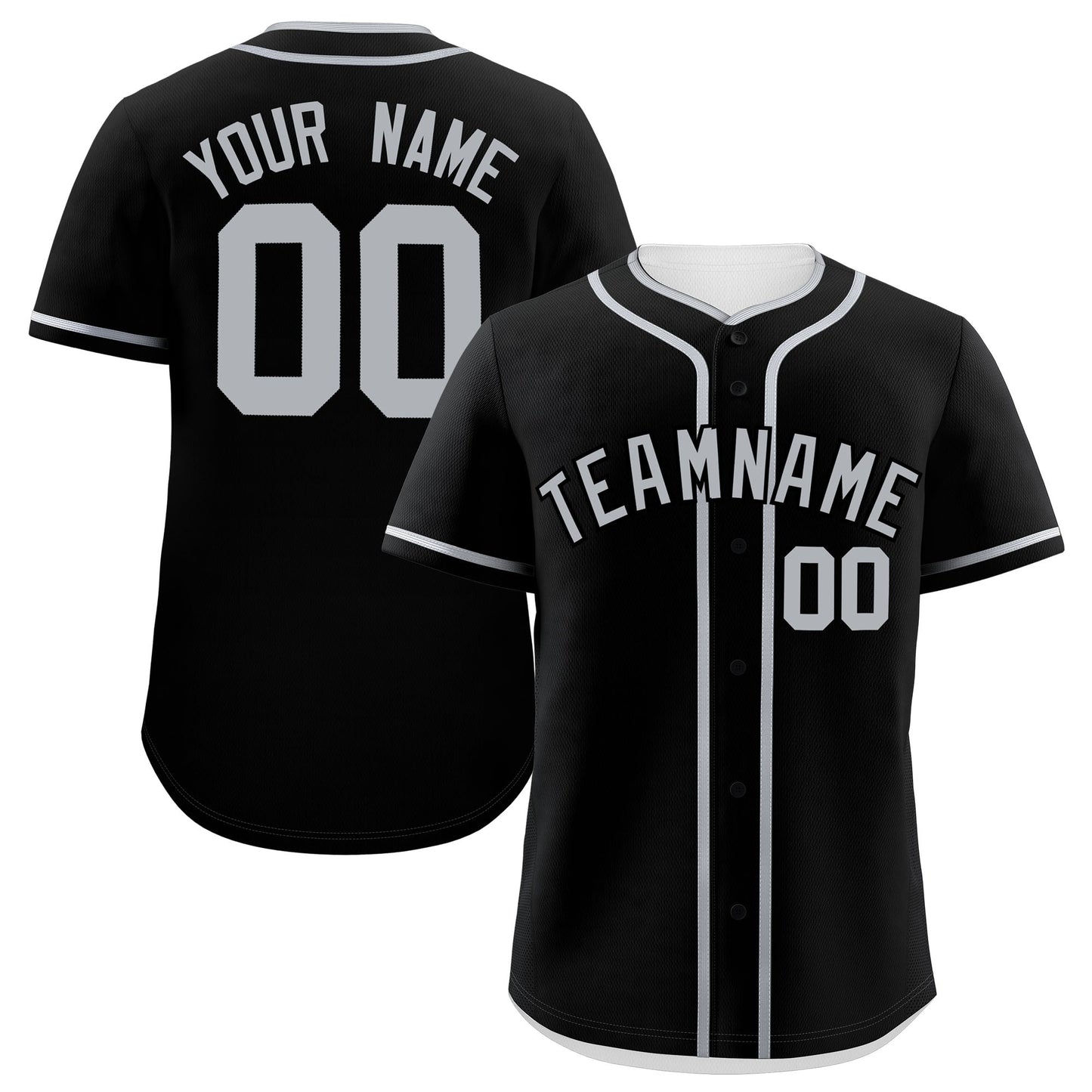 Custom Black Gray Personalized Classic Authentic Baseball Jersey