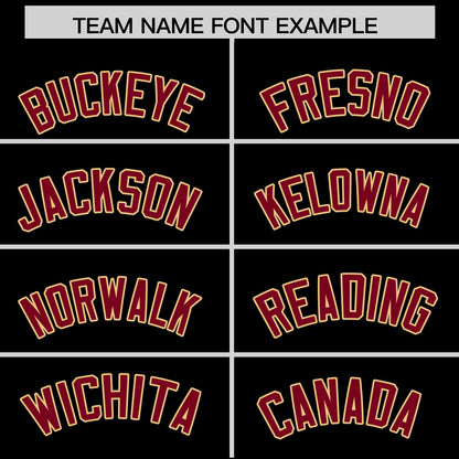 Custom Black Crimson Personalized Classic Authentic Baseball Jersey