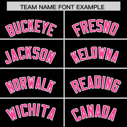 Custom Black Pink Personalized Classic Authentic Baseball Jersey