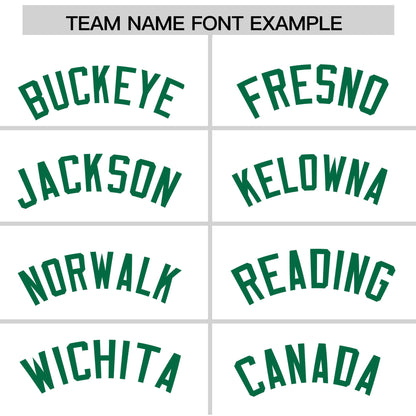 Custom White Kelly Green Personalized Classic Authentic Baseball Jersey