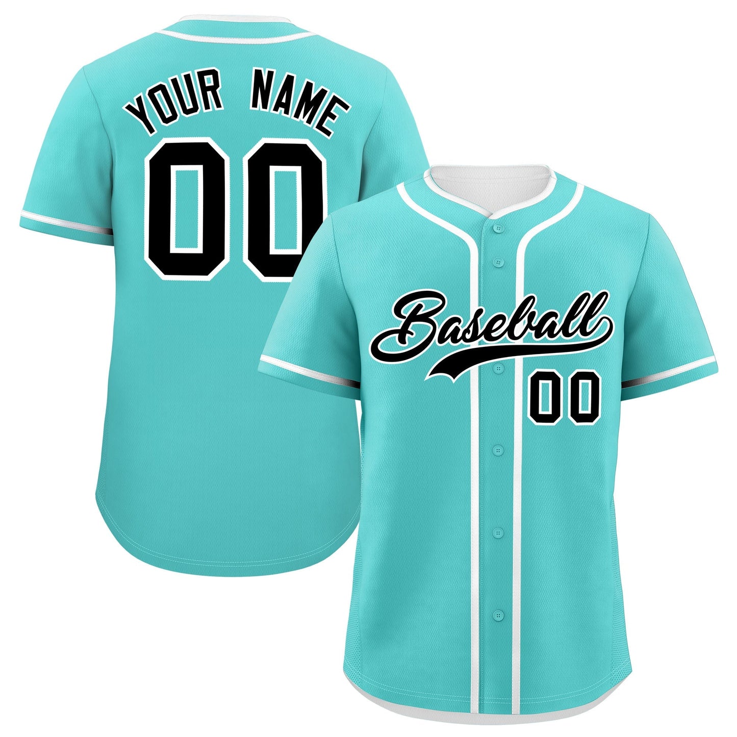 Custom Bright Green White Personalized Classic Authentic Baseball Jersey