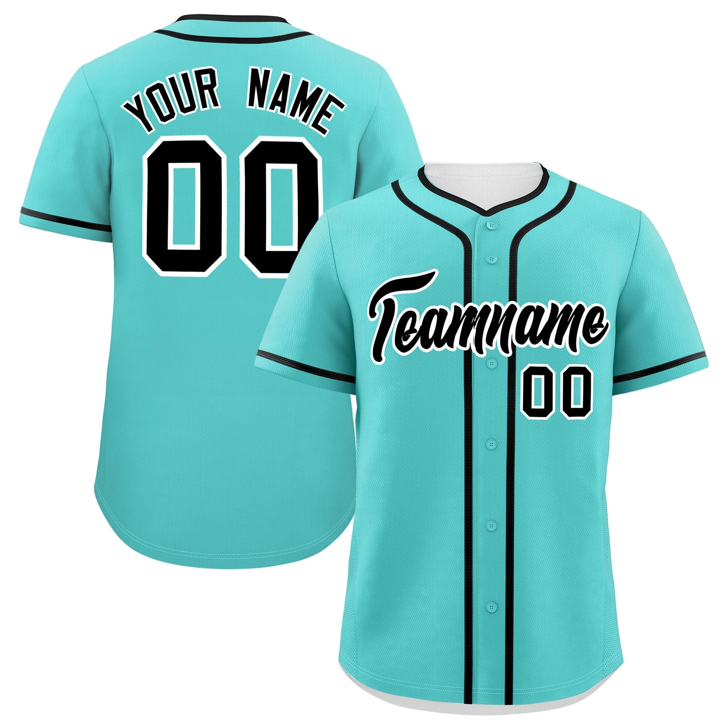 Custom Bright Green Black Personalized Classic Authentic Baseball Jersey