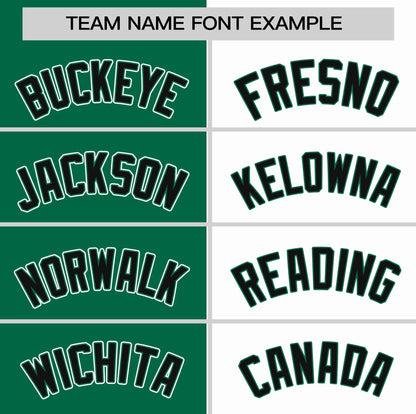 Custom Kelly Green White Two Tone Striped Fashion Authentic Baseball Jersey