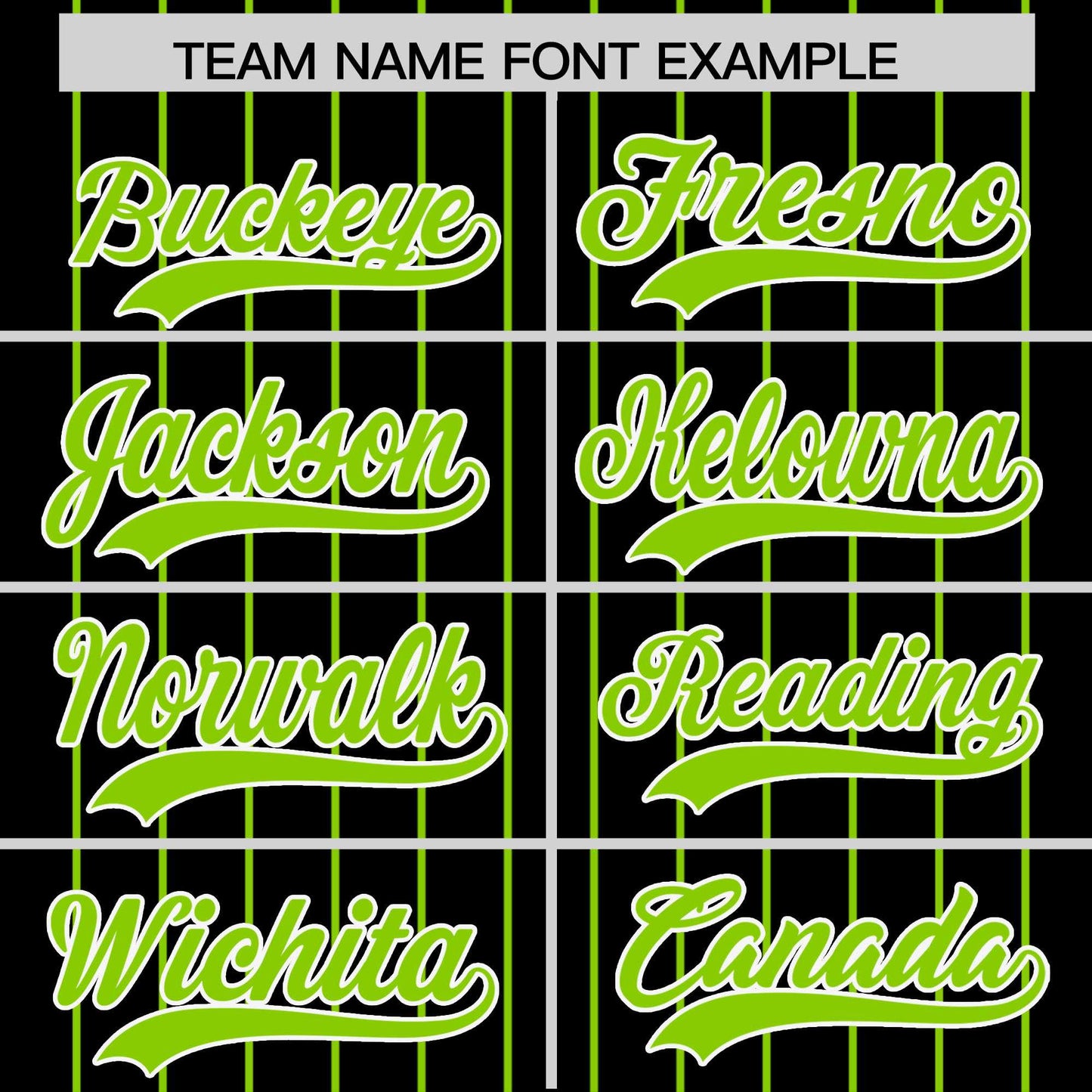 Custom Black Neon Green Pinstripe Personalized Two-Tone Authentic Baseball Jersey