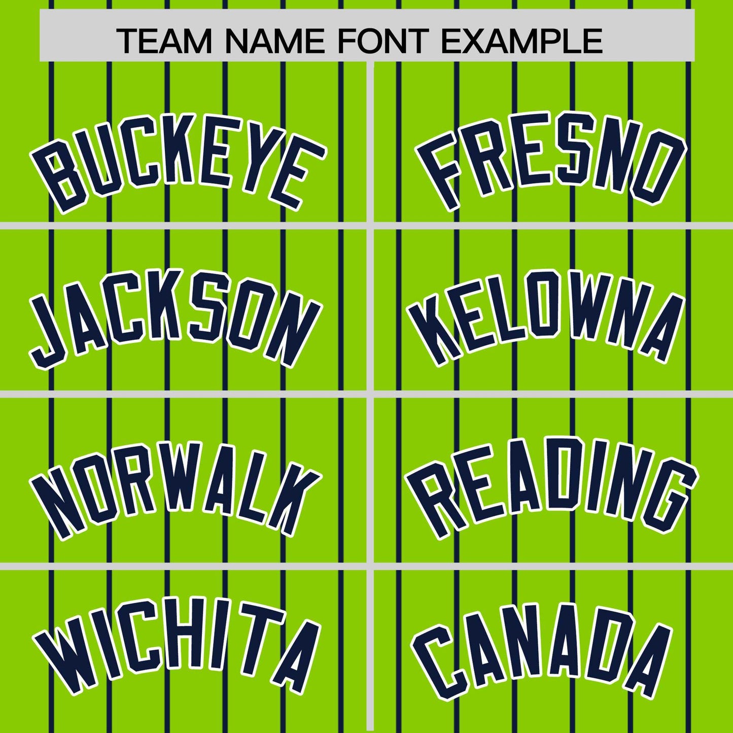 Custom Neon Green Navy Pinstripe Personalized Two-Tone Authentic Baseball Jersey