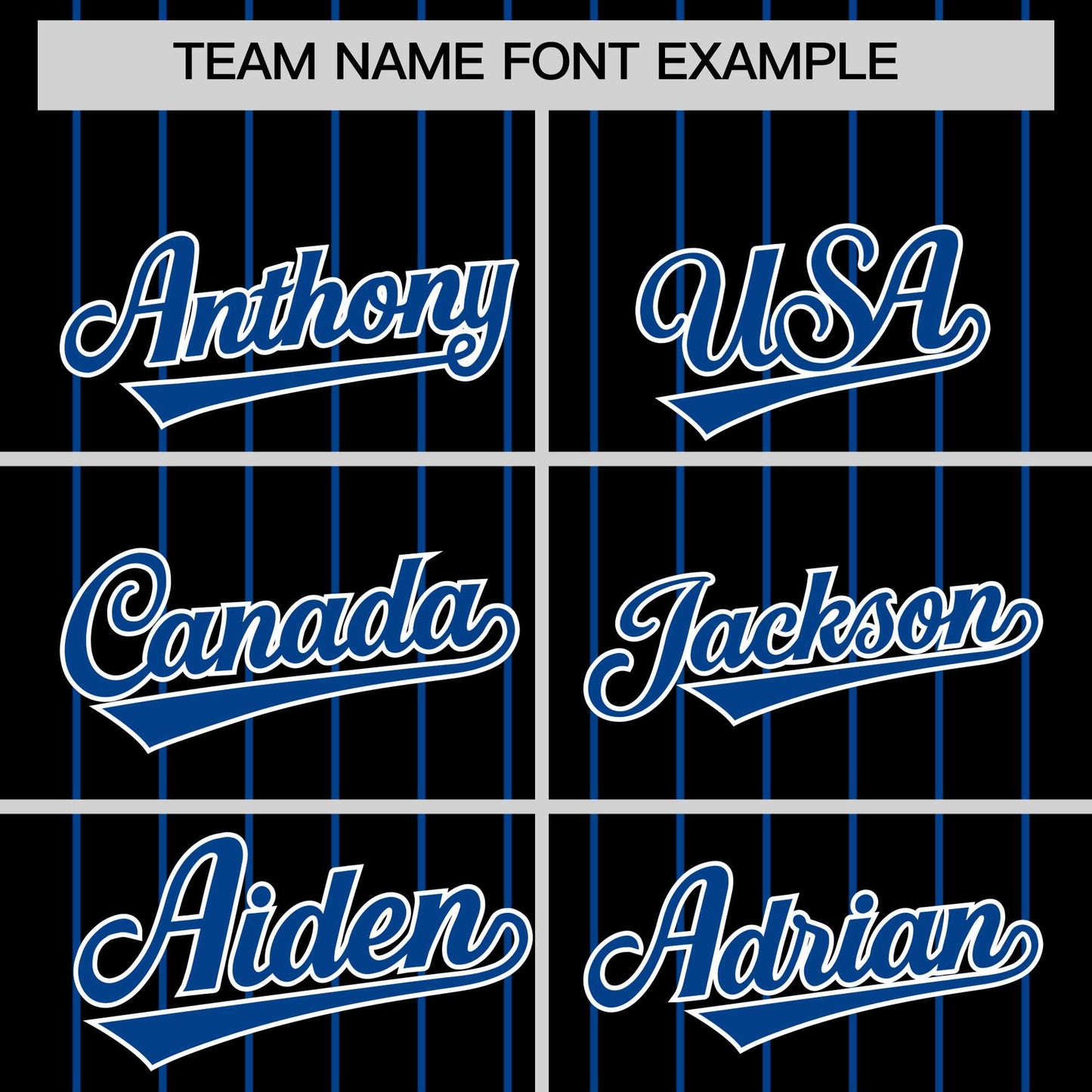 Custom Black Royal Pinstripe Personalized Two-Tone Authentic Baseball Jersey