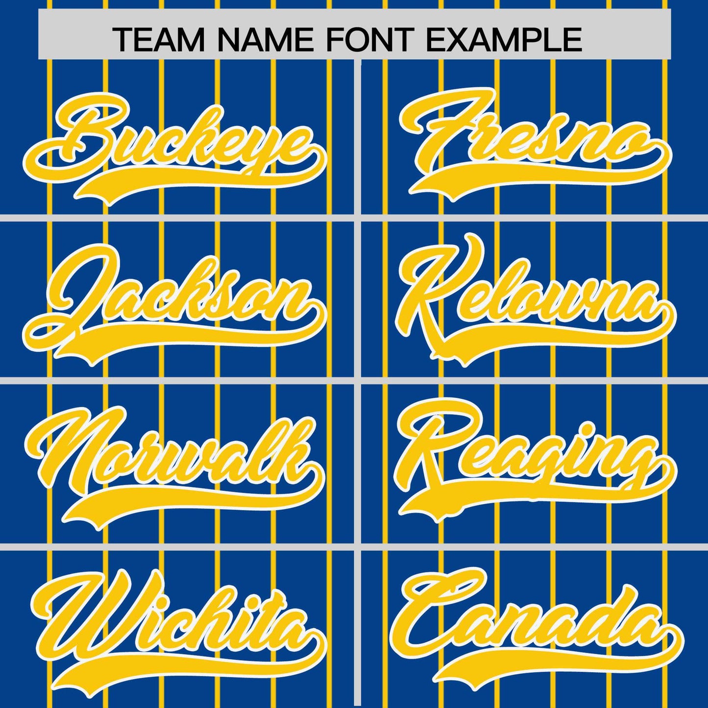 Custom Royal Gold Pinstripe Personalized Two-Tone Authentic Baseball Jersey