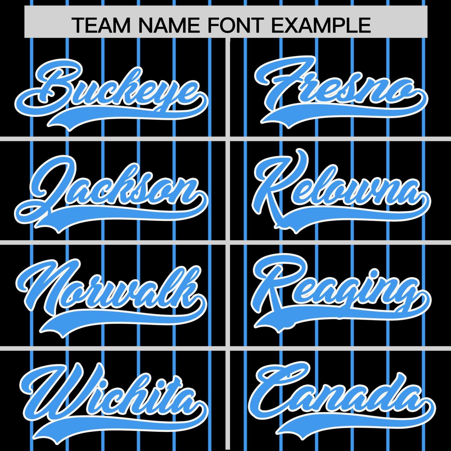 Custom Black Powder Blue Pinstripe Personalized Two-Tone Authentic Baseball Jersey