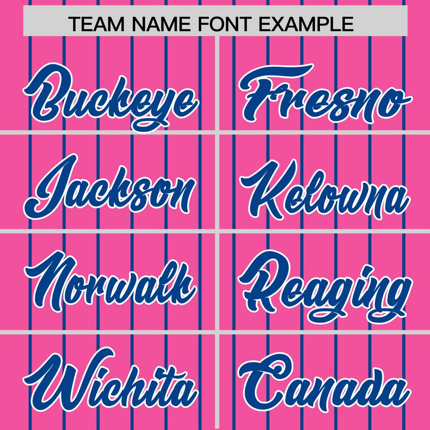 Custom Pink Royal Pinstripe Personalized Two-Tone Authentic Baseball Jersey