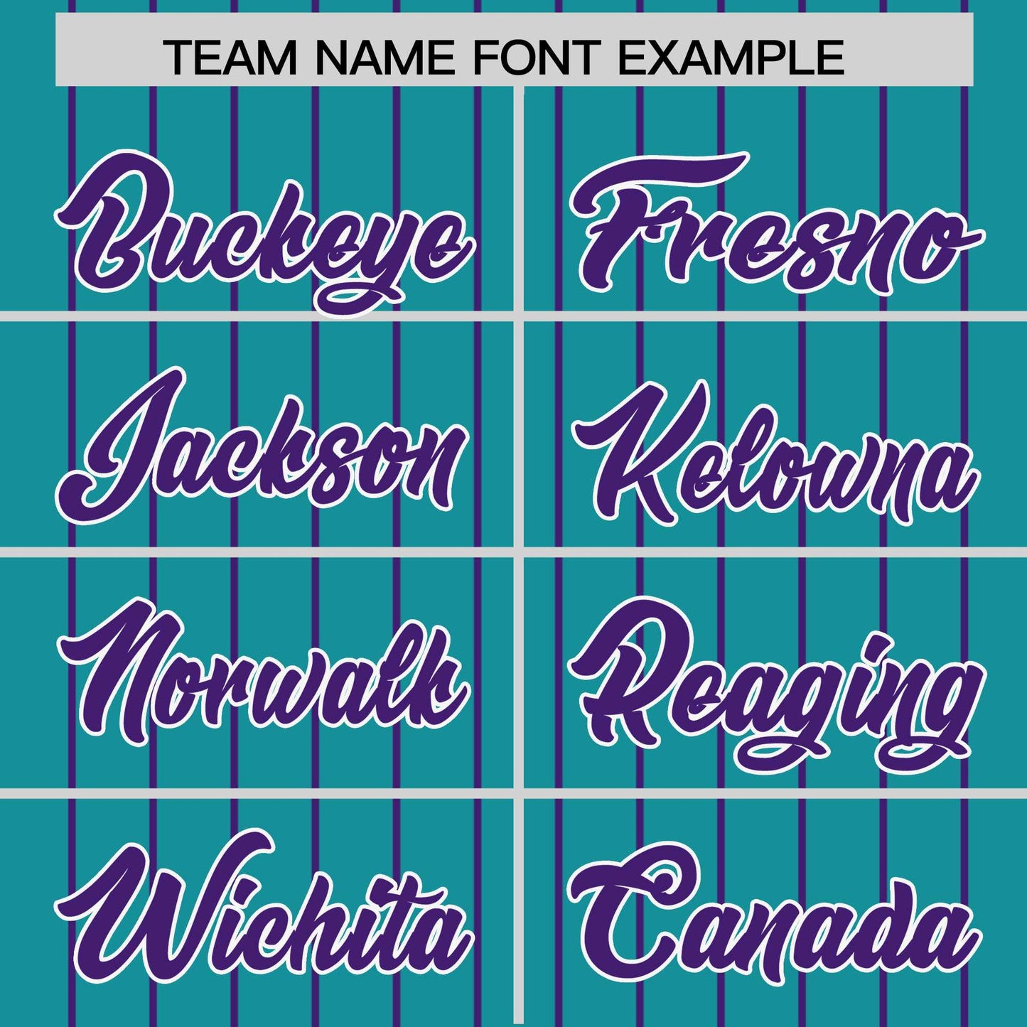 Custom Teal Purple Pinstripe Personalized Two-Tone Authentic Baseball Jersey