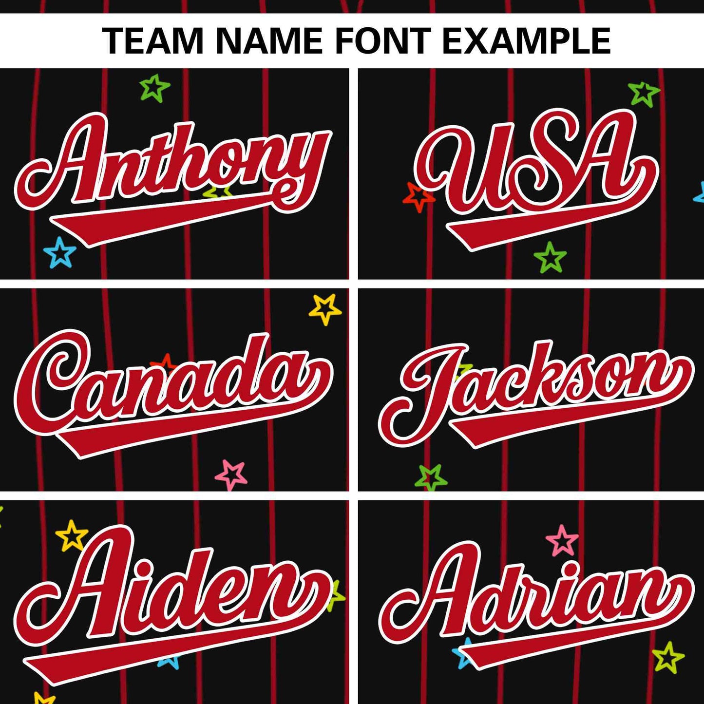 Custom Black Red Stripe Fashion Personalized Star Pattern Authentic Baseball Jersey