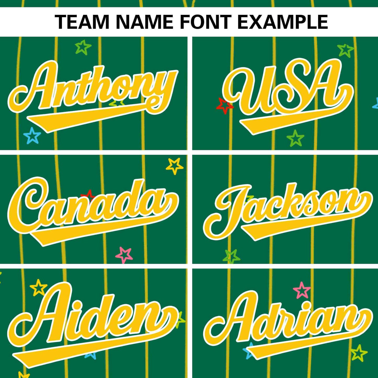 Custom Kelly Green Gold Stripe Fashion Personalized Star Pattern Authentic Baseball Jersey