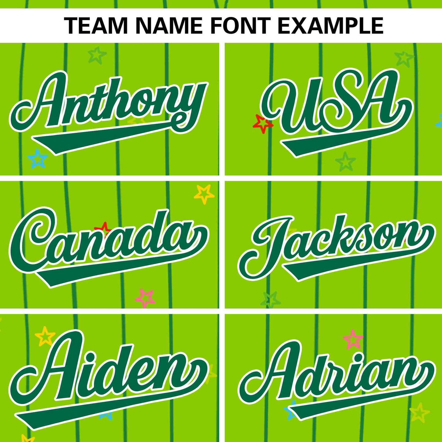 Custom Neon Green Kelly Green Stripe Fashion Personalized Star Pattern Authentic Baseball Jersey