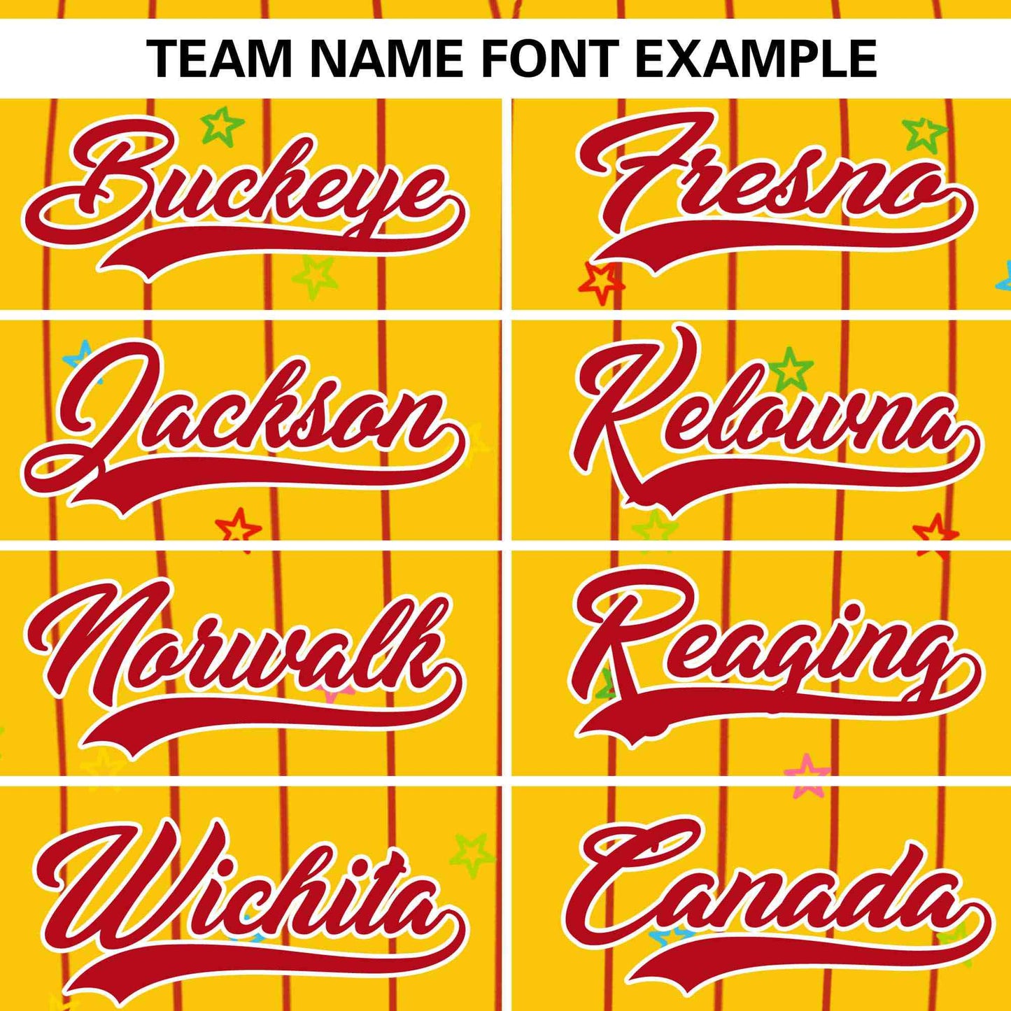 Custom Gold Red Stripe Fashion Personalized Star Pattern Authentic Baseball Jersey