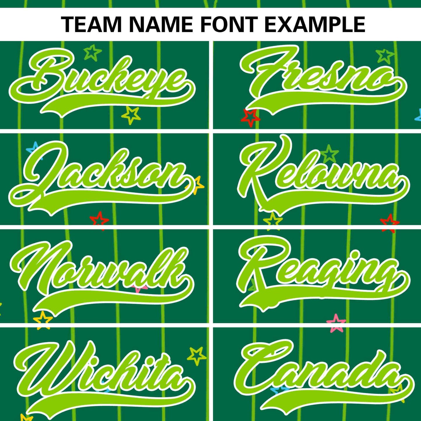 Custom Kelly Green Neon Green Stripe Fashion Personalized Star Pattern Authentic Baseball Jersey