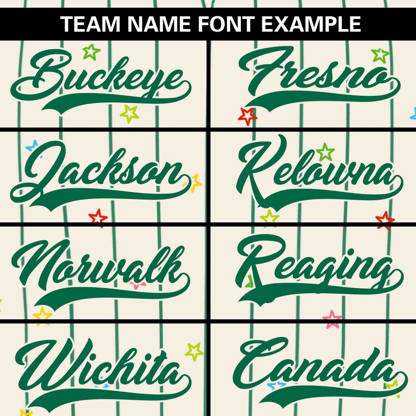 Custom Cream Kelly Green Stripe Fashion Personalized Star Pattern Authentic Baseball Jersey