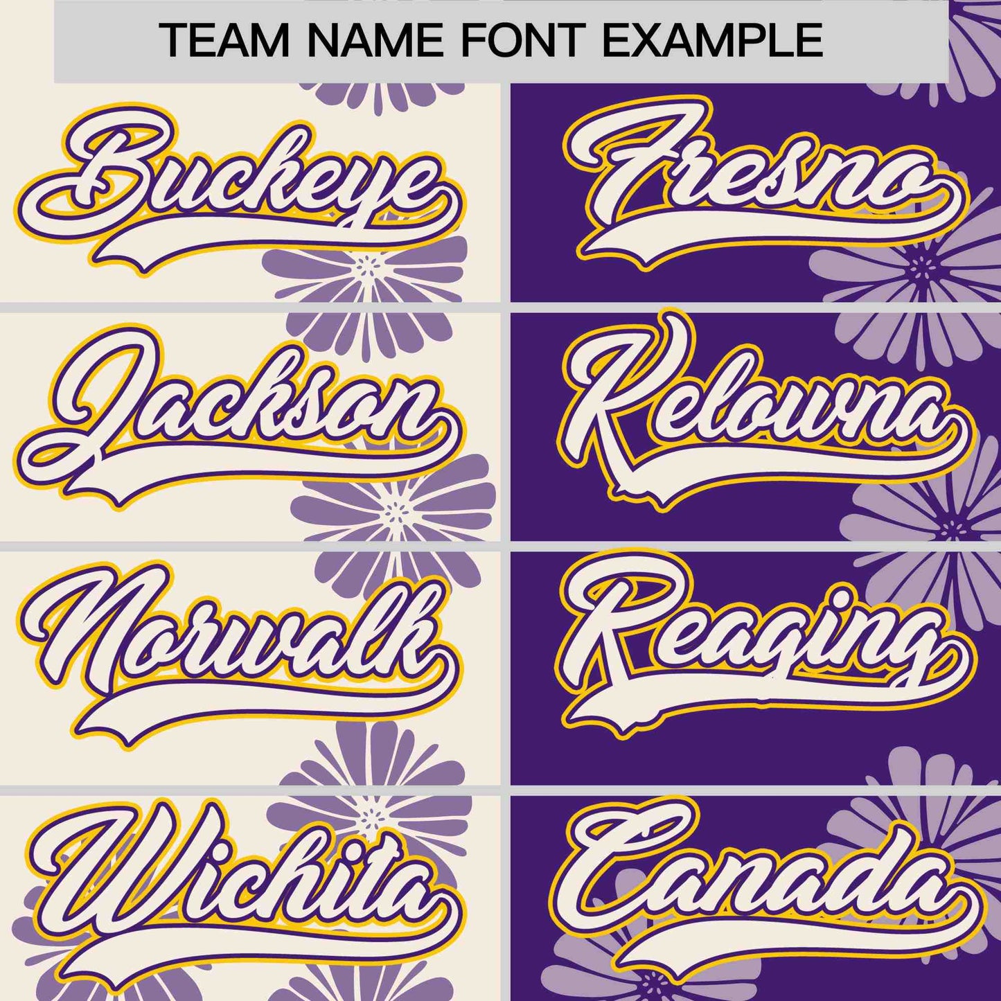 Custom Cream Purple Split Fashion Flower Graffiti Pattern Authentic Baseball Jersey