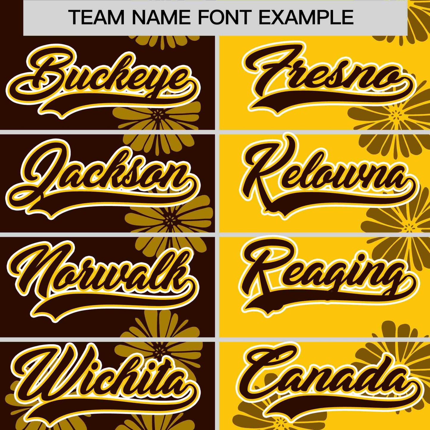 Custom Brown Gold Split Fashion Flower Graffiti Pattern Authentic Baseball Jersey