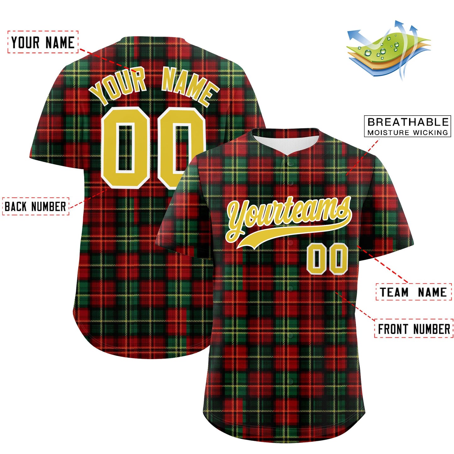 Custom Christmas Graffiti Pattern Authentic Baseball Jersey