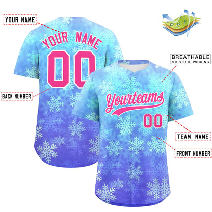 Custom Christmas Graffiti Pattern Authentic Baseball Jersey