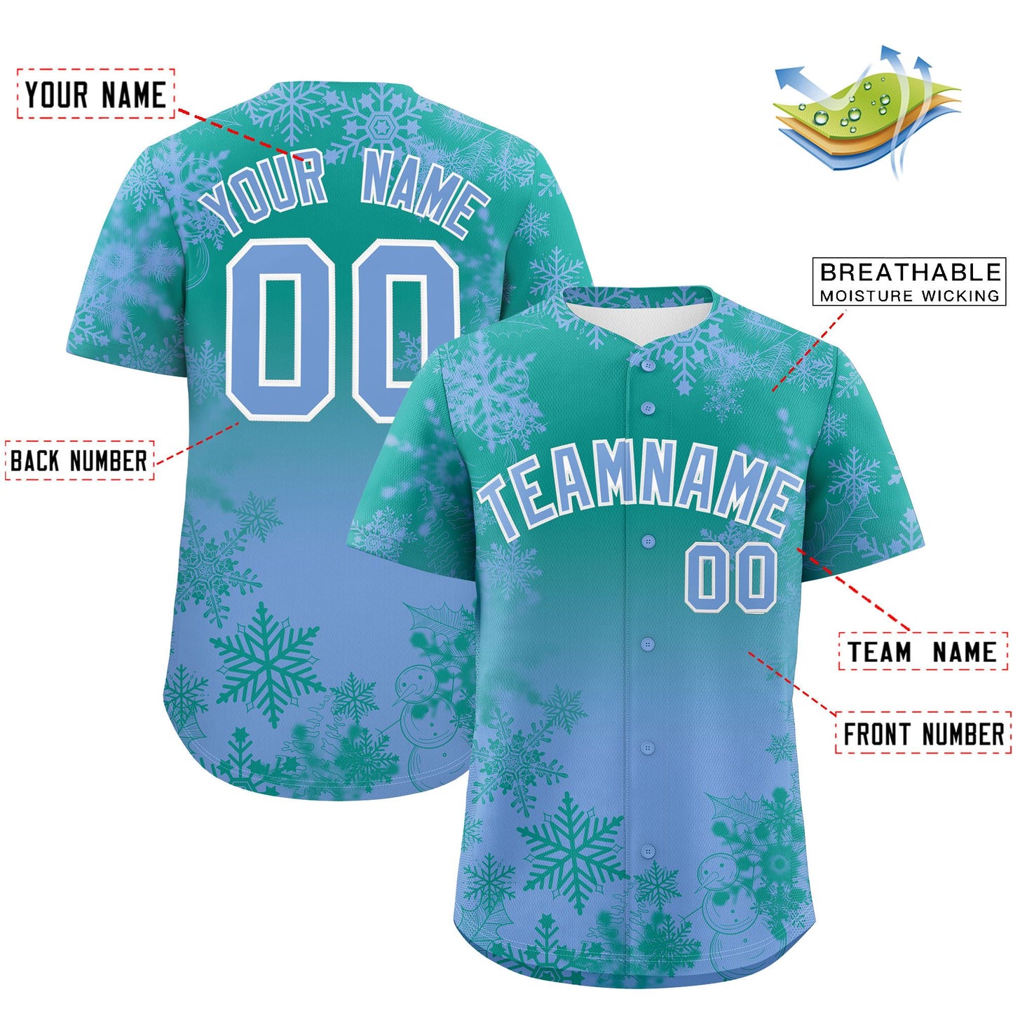 Custom Christmas Graffiti Pattern Authentic Baseball Jersey