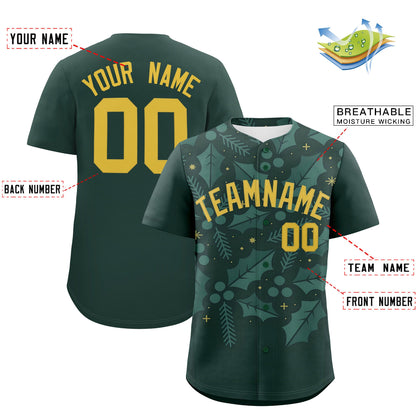 Custom Christmas Graffiti Pattern Authentic Baseball Jersey