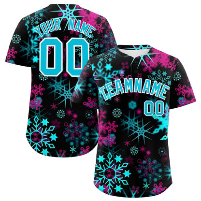 Custom Christmas Graffiti Pattern Authentic Baseball Jersey