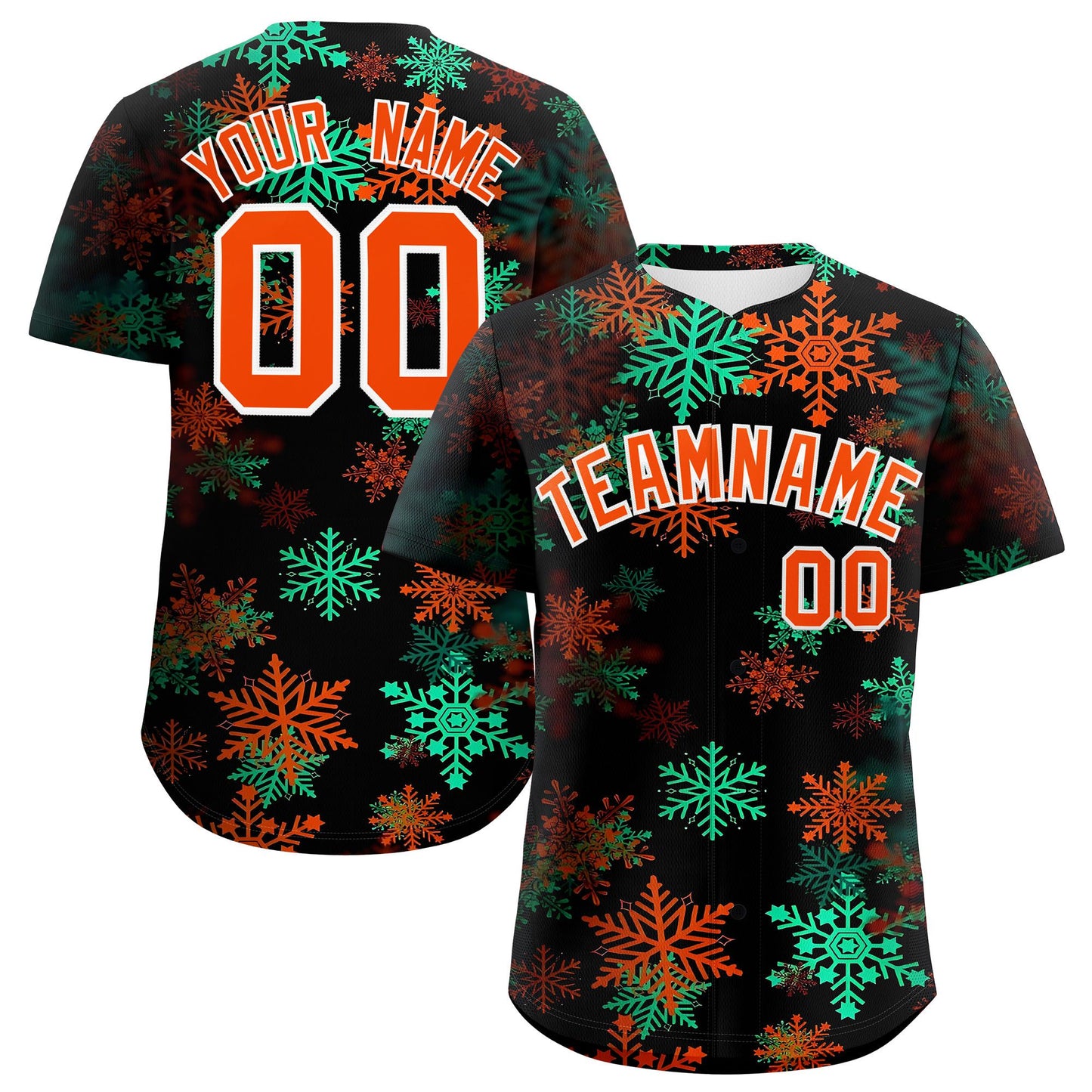 Custom Christmas Graffiti Pattern Authentic Baseball Jersey