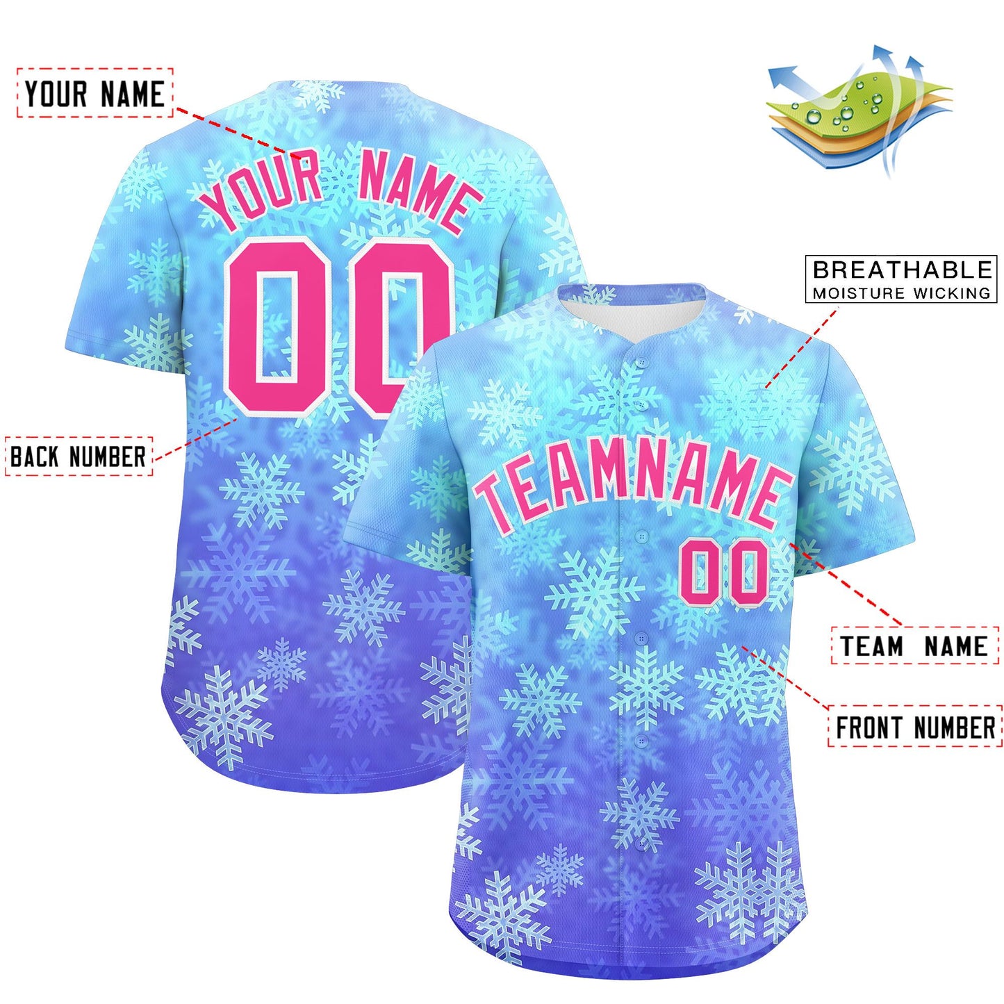 Custom Christmas Graffiti Pattern Authentic Baseball Jersey