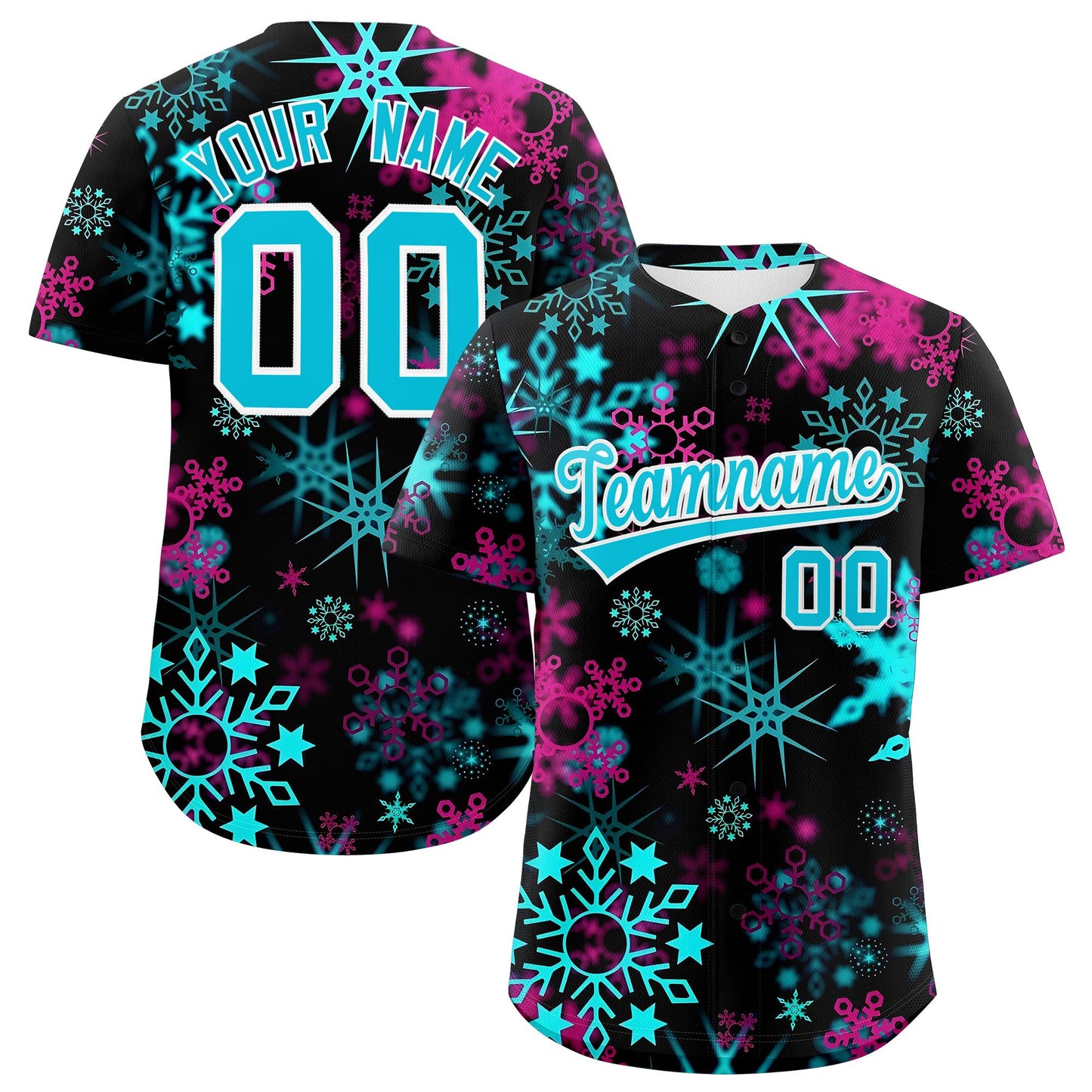 Custom Christmas Graffiti Pattern Authentic Baseball Jersey