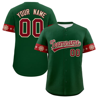 Custom Christmas Graffiti Pattern Authentic Baseball Jersey